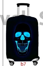 Neon gülümseme desenli valiz kılıfı