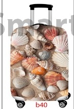 Deniz kabukları desenli valiz kılıfı