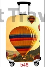 Gökyüzünde balon desenli valiz kılıfı
