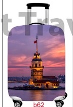 Kız Kulesi desenli valiz kılıfı